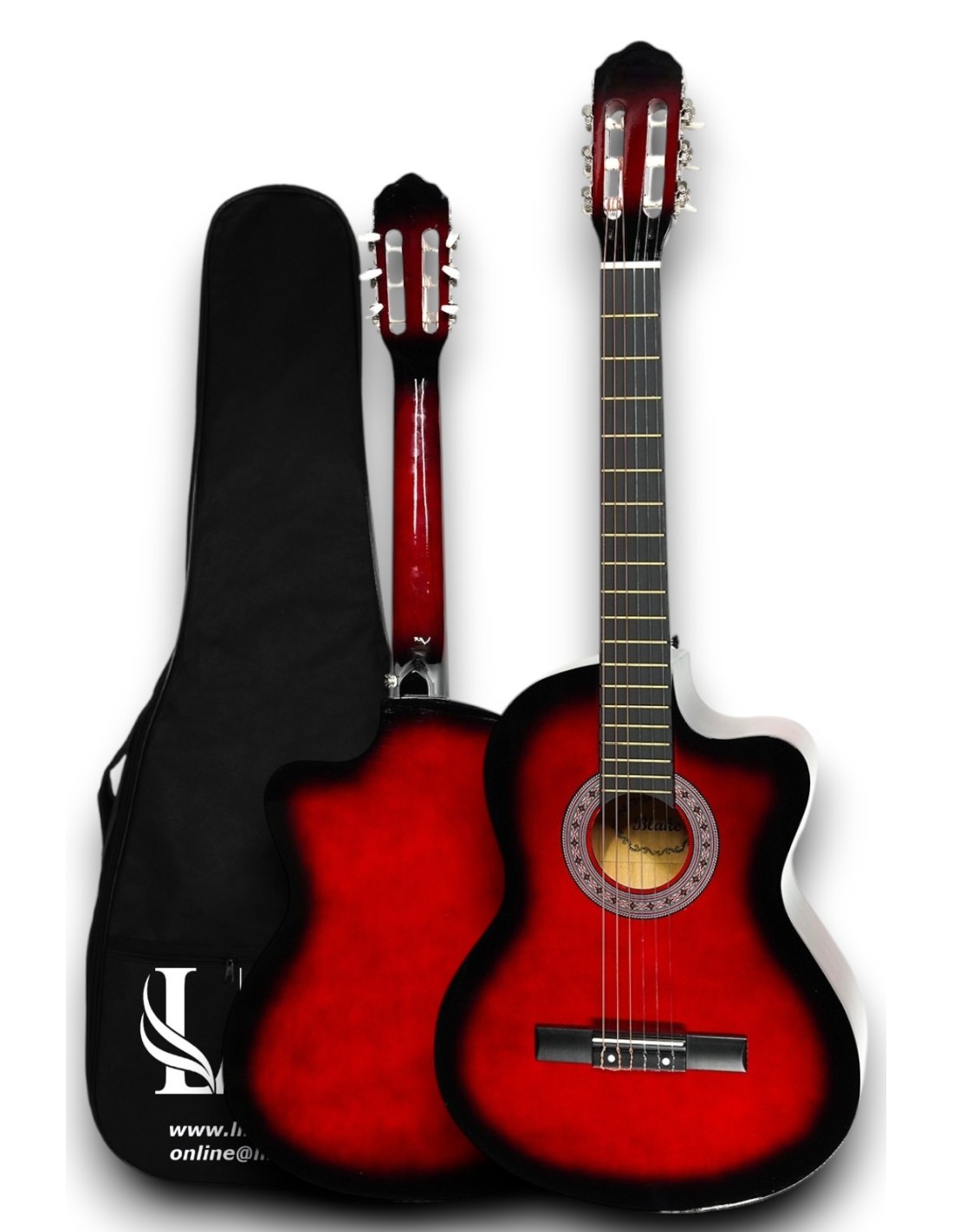 CG-3901RD Klasik Gitar 4/4 Sap Ayarlı Kesik Kasa Full Set 2