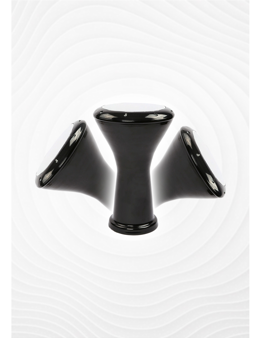 Furia FCD-10BK Düz Siyah Çömlek Darbuka