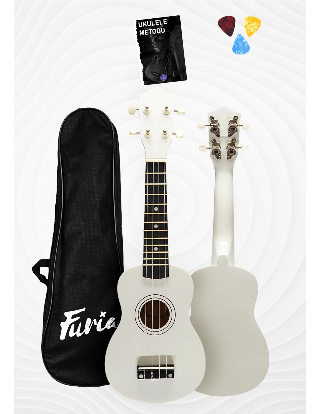 🎵 FU-21WH Soprano Boy Ukulele | Beyaz Renk, Canlı Tınılar