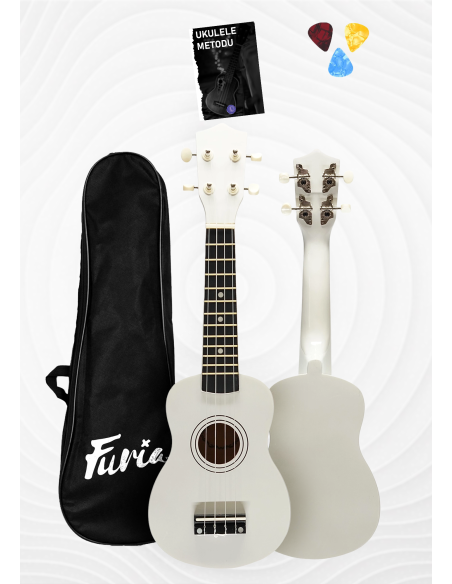 🎵 FU-21WH Soprano Boy Ukulele | Beyaz Renk, Canlı Tınılar