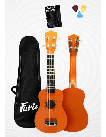 🎵 FU-21OR Soprano Boy Ukulele | Turuncu Renk, Canlı ve Eğlenceli