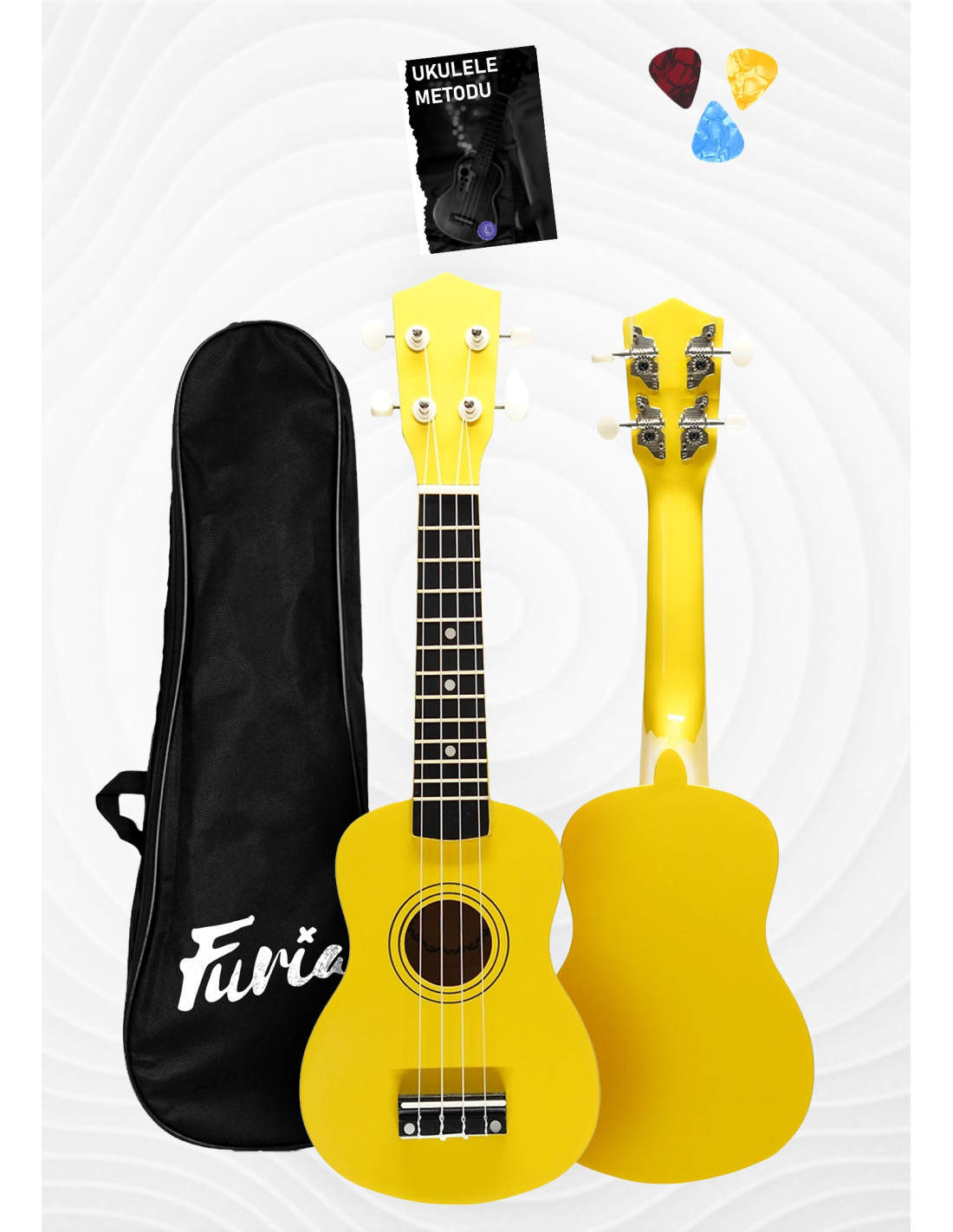 🎵 FU-21YLW Soprano Boy Ukulele | Sarı Renk, Neşeli ve Taşınabilir