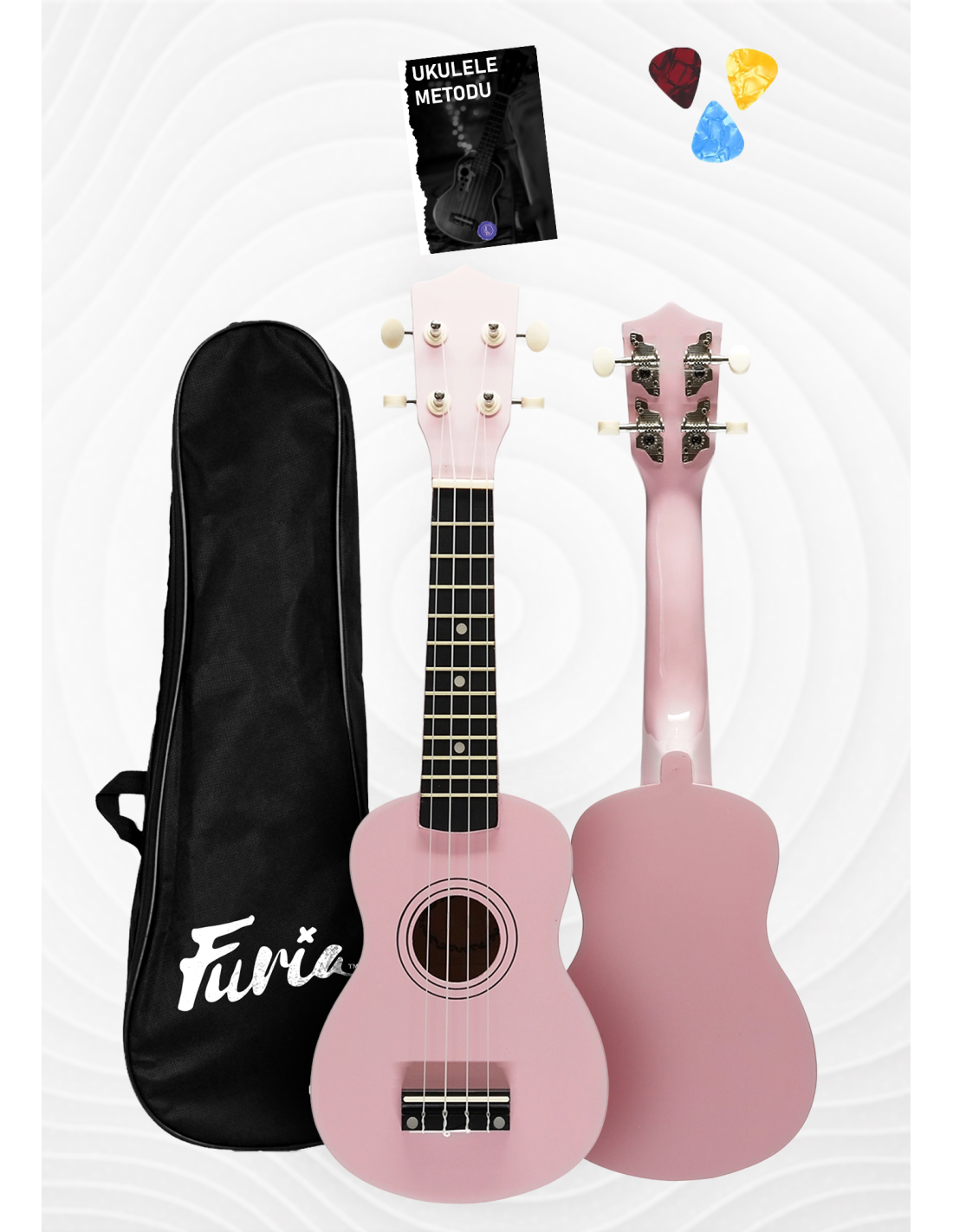 🎵 FU-21PK Soprano Boy Ukulele | Pembe Renk, Tatlı ve Neşeli Tınılar