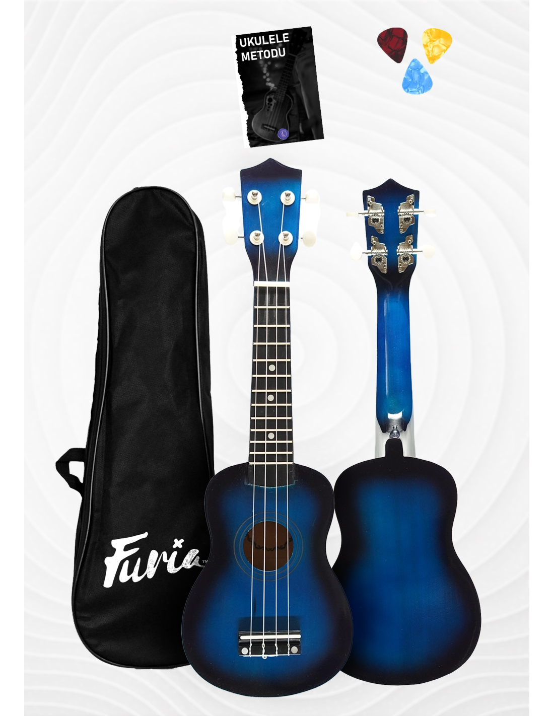 🎵 FU-21BLS Soprano Boy Ukulele | Mavi Renk, Canlı ve Hafif