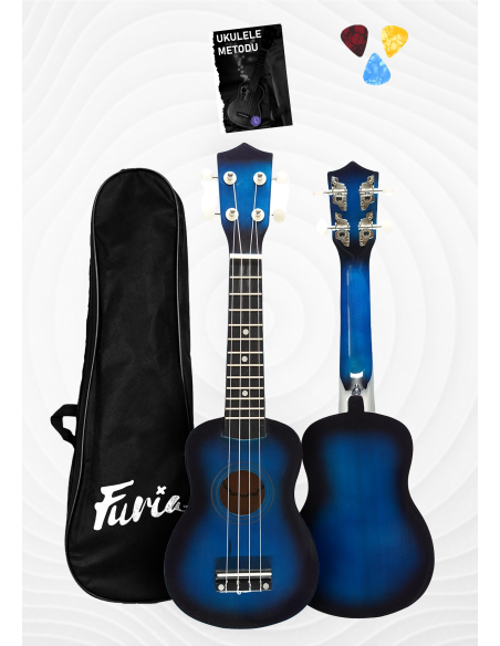 🎵 FU-21BLS Soprano Boy Ukulele | Mavi Renk, Canlı ve Hafif