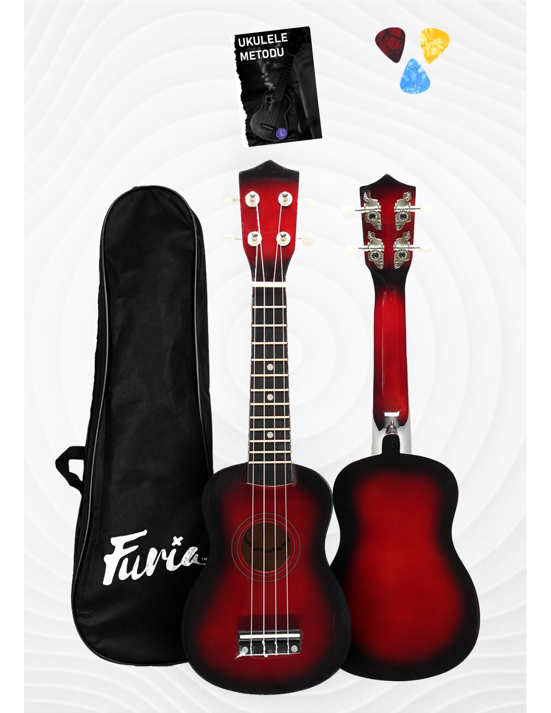 🎵 FU-21RDS Soprano Boy Ukulele | Kırmızı Renk, Canlı ve Enerjik