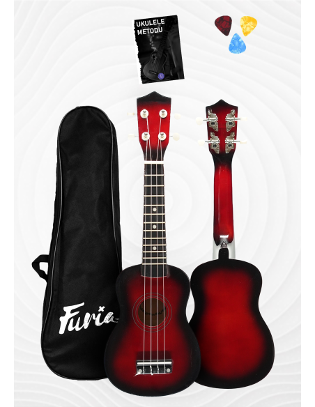 🎵 FU-21RDS Soprano Boy Ukulele | Kırmızı Renk, Canlı ve Enerjik