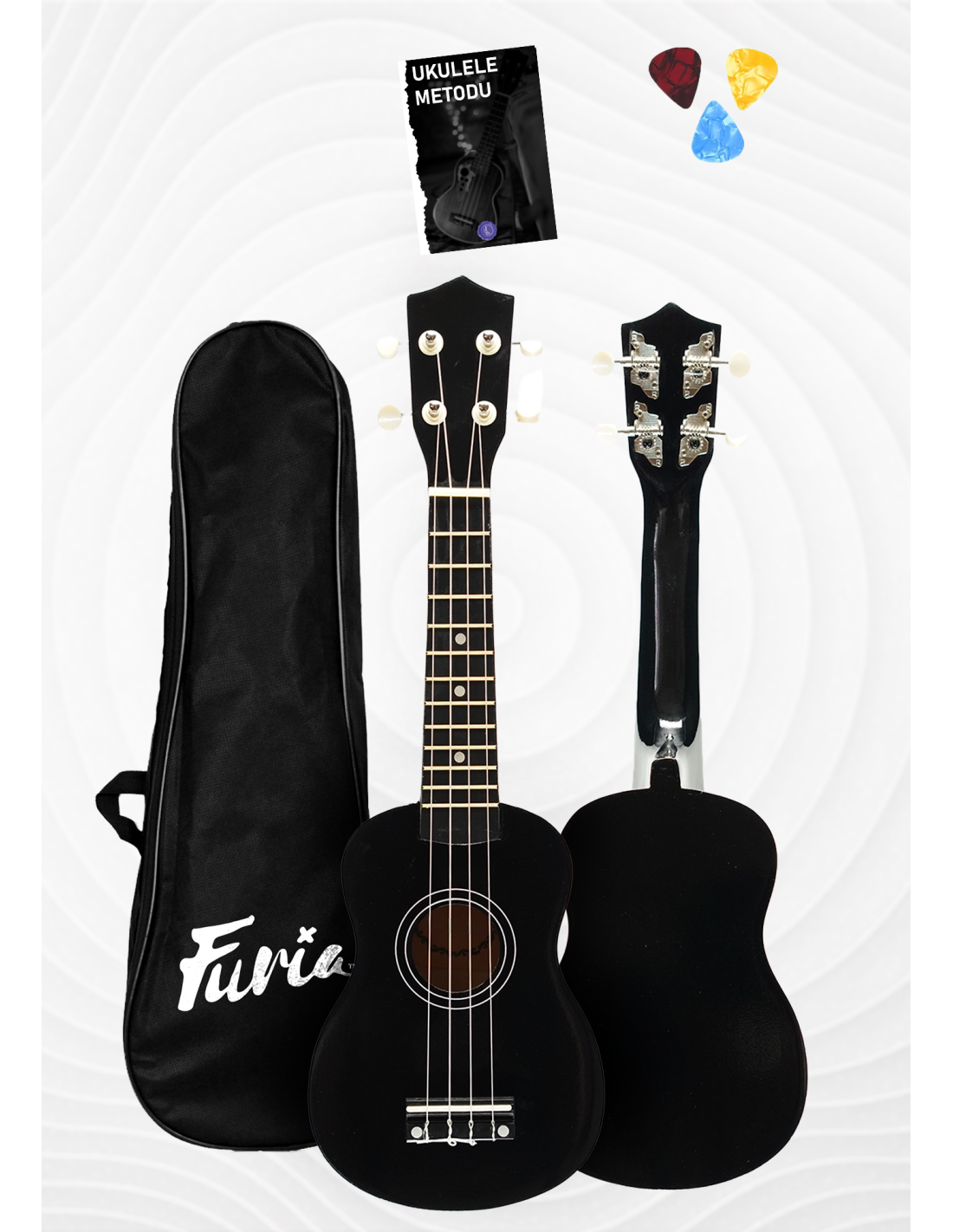 🎵 FU-21BK Soprano Boy Ukulele | Siyah Renk, Şık ve Taşınabilir