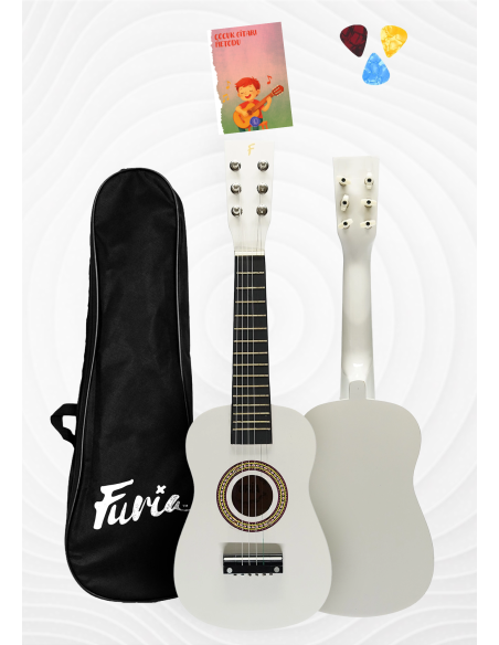 🎸 Furia FR-23WH 6 Telli Çocuk Gitarı | Beyaz Renk, Ergonomik Tasarım