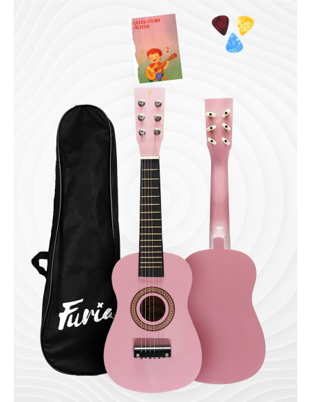🎸 Furia FR-23PK 6 Telli Çocuk Gitarı | Pembe Renk, Eğlenceli ve Ergonomik