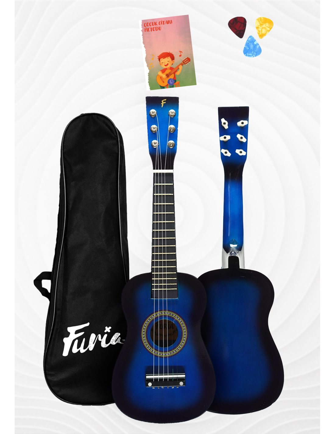 🎸 Furia FR-23BLS 6 Telli Çocuk Gitarı | Lacivert Renk, Ergonomik ve Eğlenceli