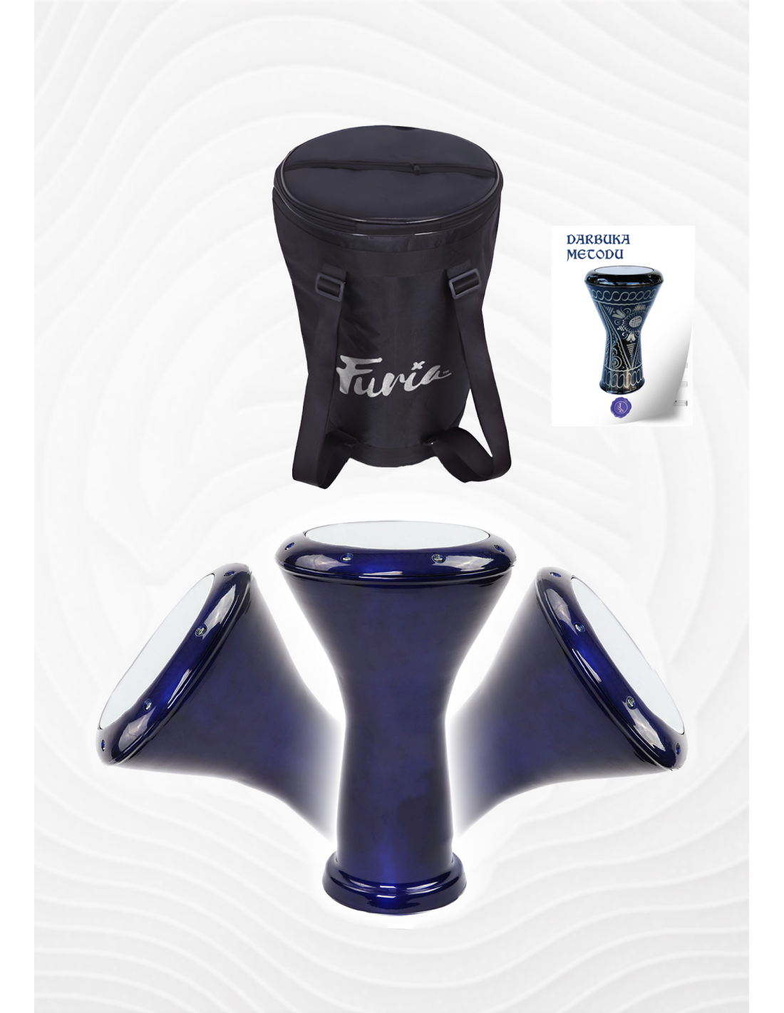 Furia FCD-10BL Düz Mavi Çömlek Darbuka