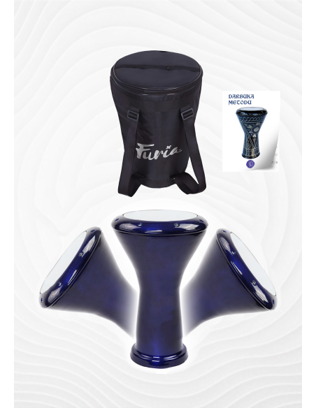 Furia FCD-10BL Düz Mavi Çömlek Darbuka