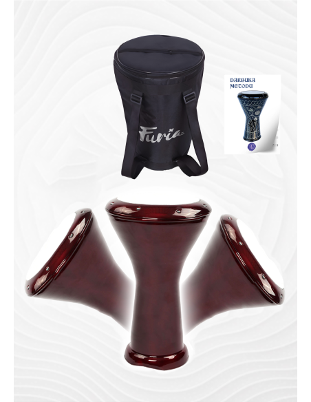 Furia FCD-10RD Düz Kırmızı Çömlek Darbuka