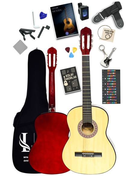 CG-3902NT Klasik Gitar 4/4 Yetişkin Boy Sap Ayarlı Full Set