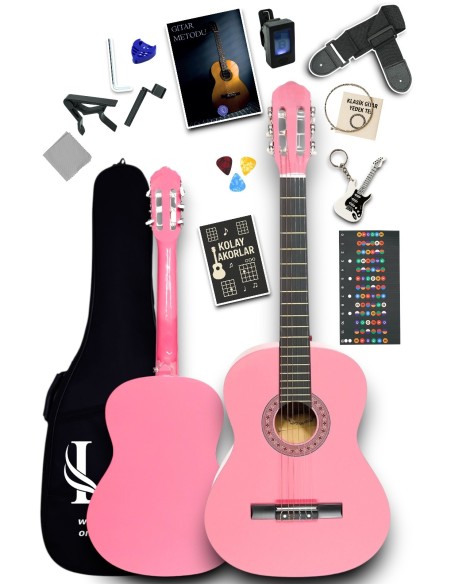 CG-3902PK Klasik Gitar 4/4 Yetişkin Boy Sap Ayarlı Full Set