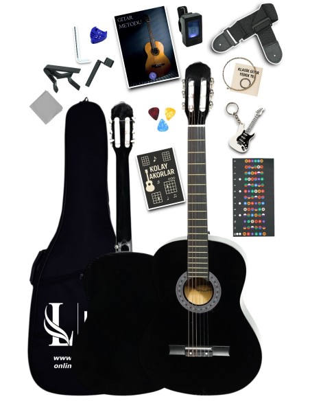 CG-3902BK SOLAK Klasik Gitar 4/4 Yetişkin Boy Sap Ayarlı Full Set