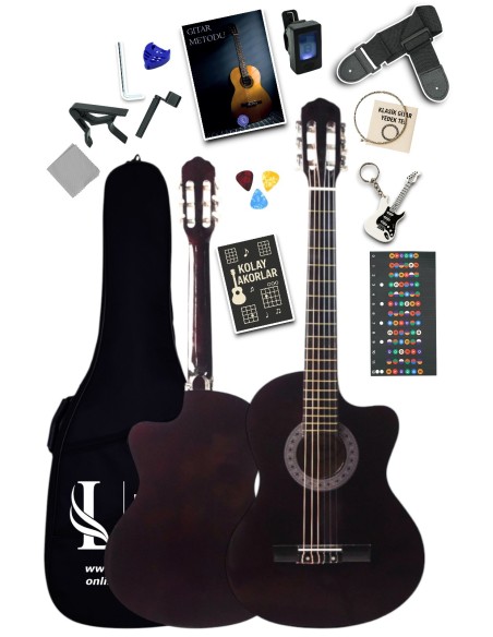 CG-3901CF Klasik Gitar 4/4 Sap Ayarlı Kesik Kasa Full Set