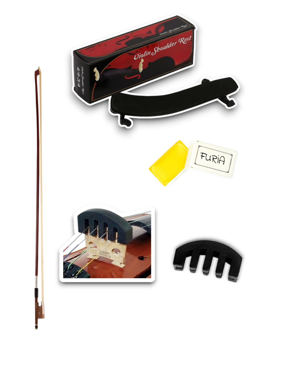 1/2 KEMAN YAYI+KEMAN YASTIĞI+SUSTURUCU VE REÇİNE HEDİYELİ